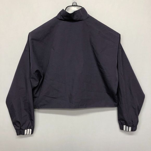 Adidas Women Falcon Full Zip Cropped Track Jacket Size Medium Purple M123 -17 - Picture 16 of 16